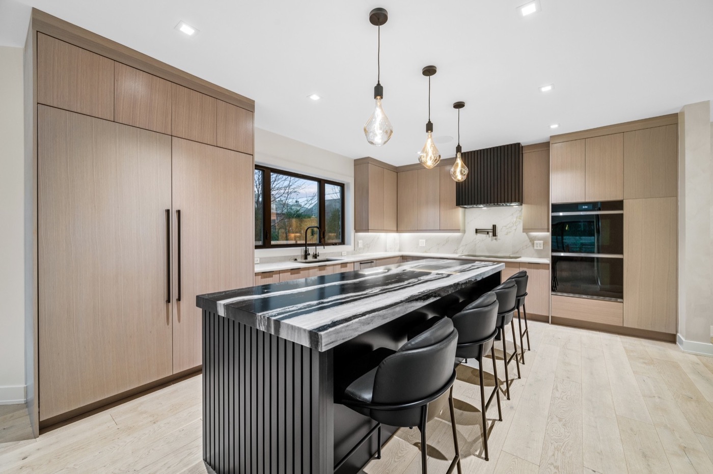 Kitchen lighting in a Highland Park full gut renovation by MCL Electric